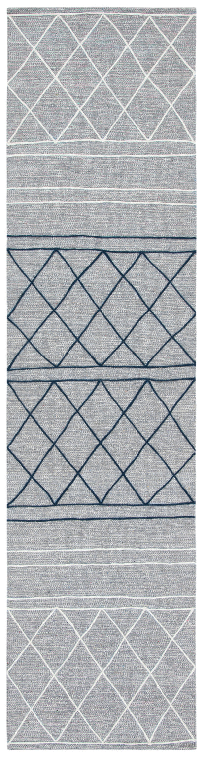 Safavieh Striped Kilim Stk507G Silver/Grey Area Rug