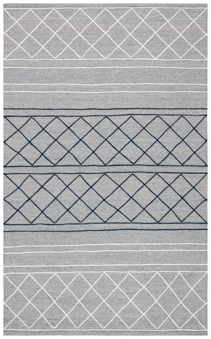 Safavieh Striped Kilim Stk507G Silver/Grey Area Rug