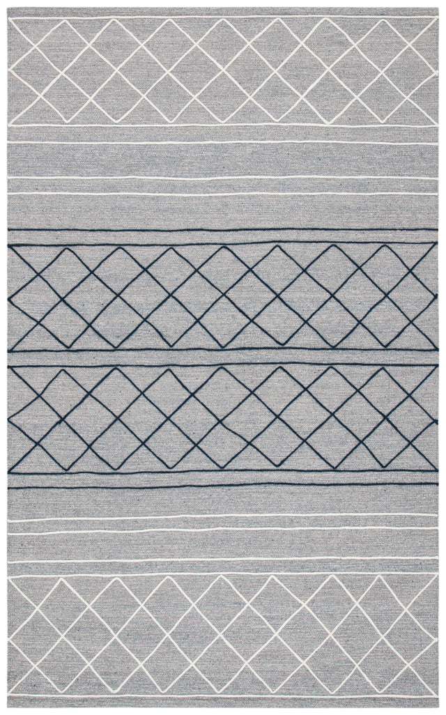 Safavieh Striped Kilim Stk507G Silver/Grey Rugs.