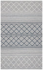 Safavieh Striped Kilim Stk507G Silver/Grey Rugs.