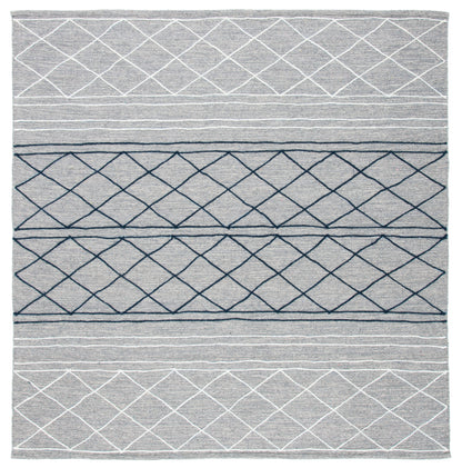 Safavieh Striped Kilim Stk507G Silver/Grey Area Rug