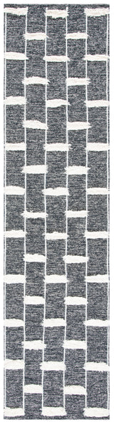 Safavieh Striped Kilim Stk508Z Black/Ivory Rugs.