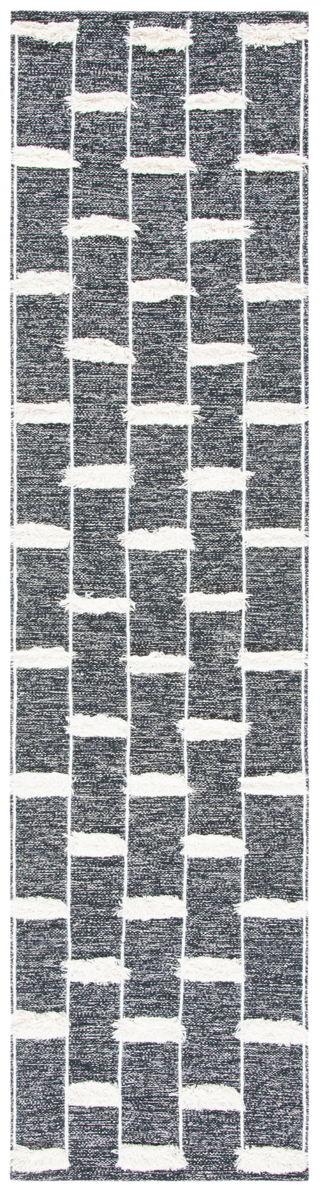 Safavieh Striped Kilim Stk508Z Black/Ivory Area Rug