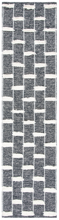 Safavieh Striped Kilim Stk508Z Black/Ivory Area Rug