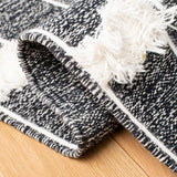 Safavieh Striped Kilim Stk508Z Black/Ivory Rugs.