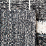 Safavieh Striped Kilim Stk508Z Black/Ivory Rugs.