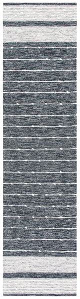 Safavieh Striped Kilim Stk509Z Black/Ivory Rugs.