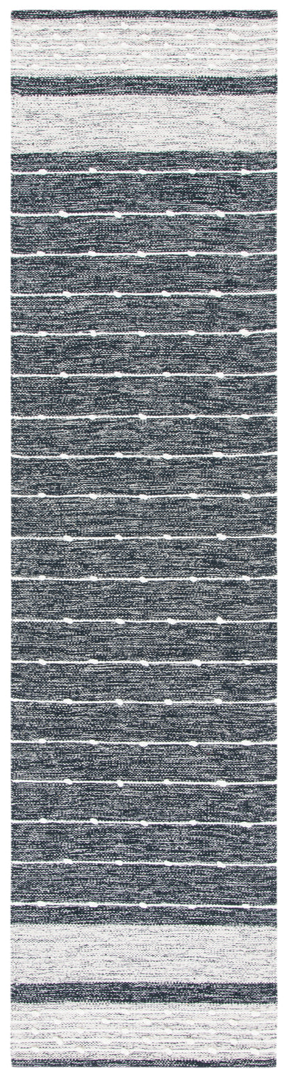 Safavieh Striped Kilim Stk509Z Black/Ivory Area Rug