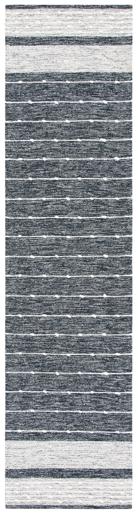 Safavieh Striped Kilim Stk509Z Black/Ivory Area Rug