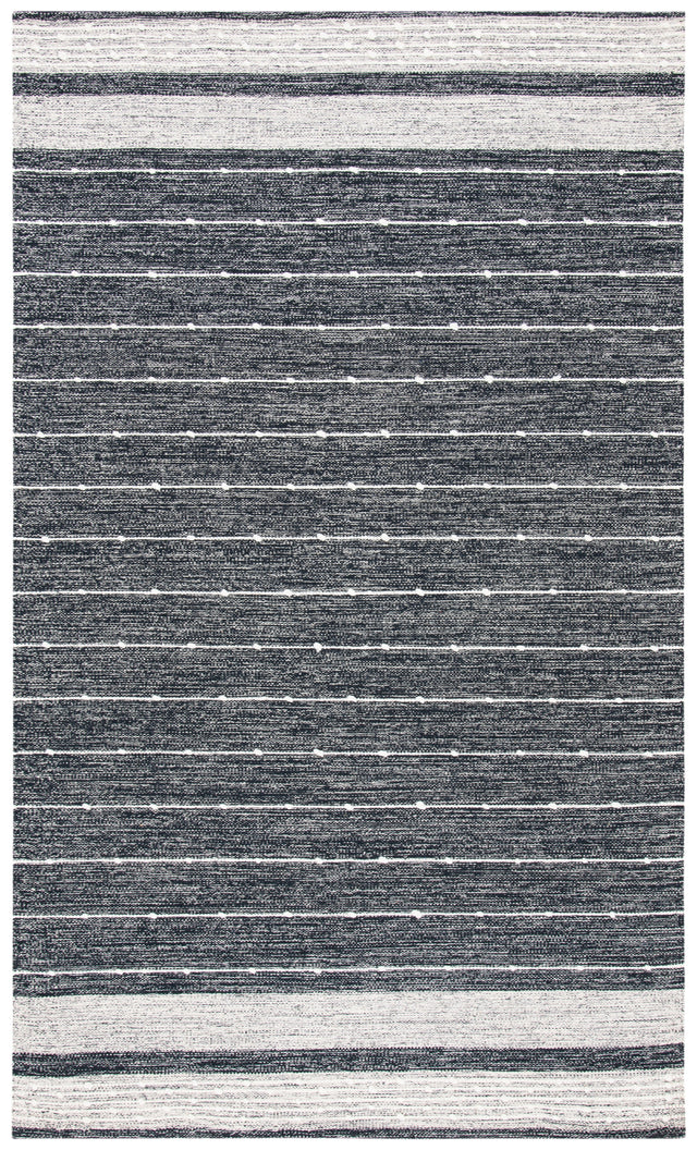 Safavieh Striped Kilim Stk509Z Black/Ivory Rugs.