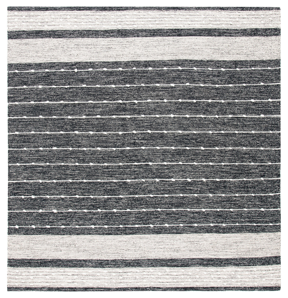 Safavieh Striped Kilim Stk509Z Black/Ivory Rugs.