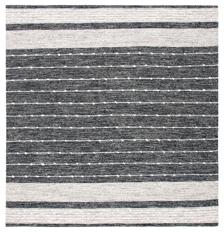 Safavieh Striped Kilim Stk509Z Black/Ivory Area Rug