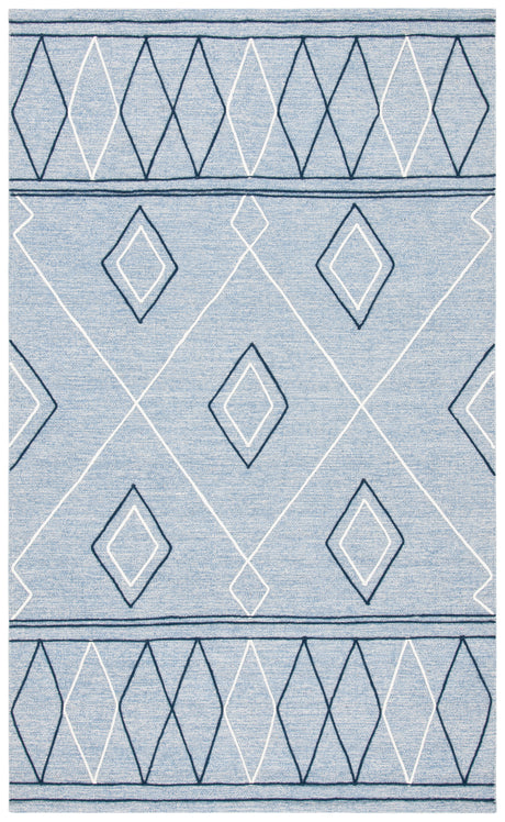 Safavieh Striped Kilim Stk510M Light Blue/Ivory Area Rug