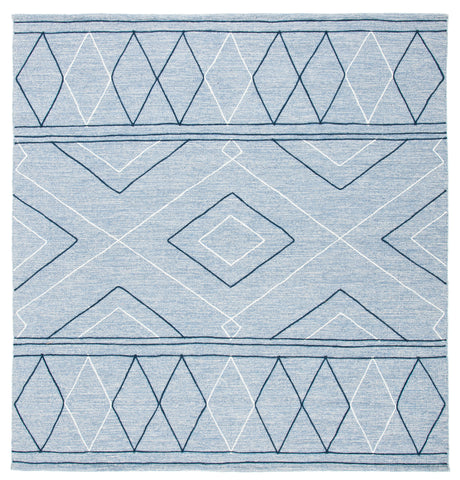 Safavieh Striped Kilim Stk510M Light Blue/Ivory Area Rug