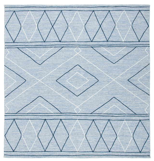 Safavieh Striped Kilim Stk510M Light Blue/Ivory Rugs.