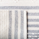 Safavieh Striped Kilim Stk511G Silver/Ivory Rugs.