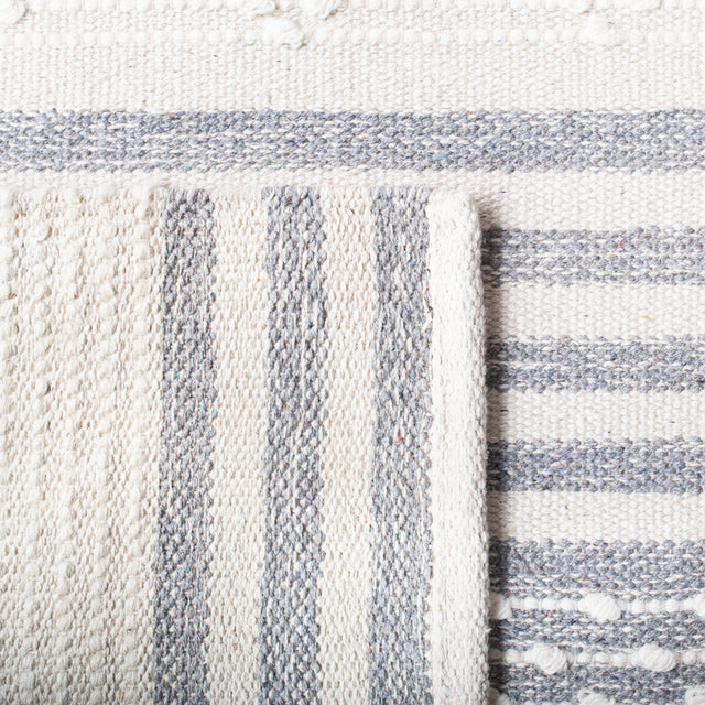 Safavieh Striped Kilim Stk511G Silver/Ivory Rugs.