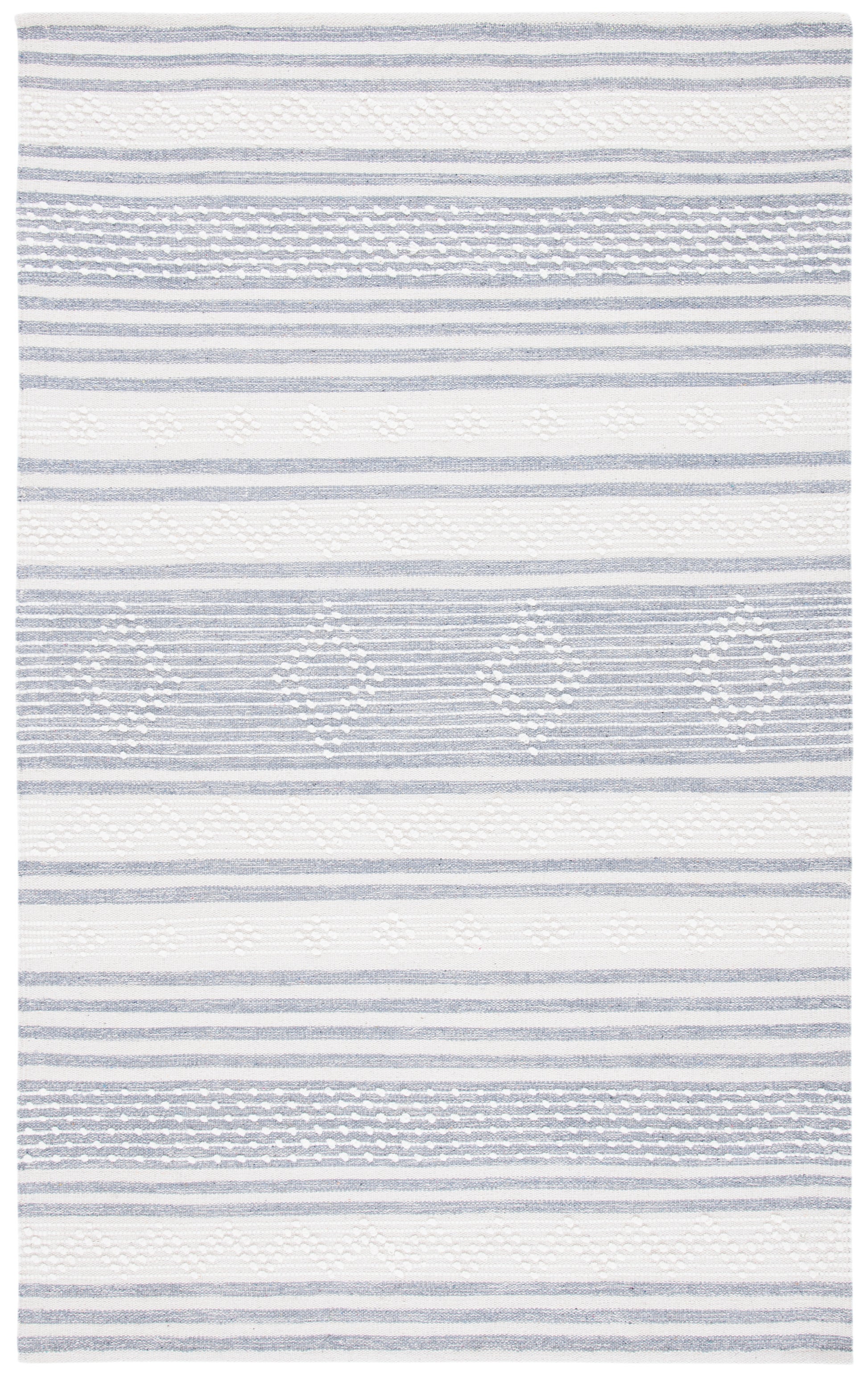 Safavieh Striped Kilim Stk511G Silver/Ivory Area Rug