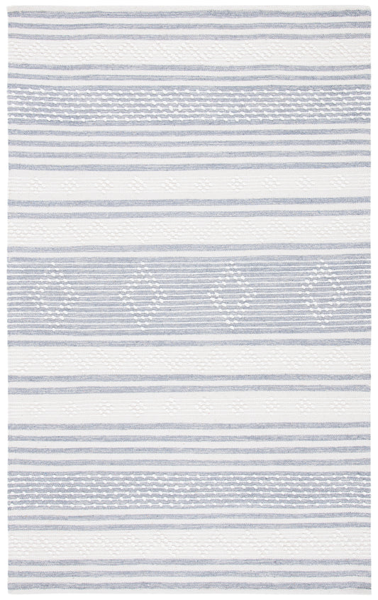 Safavieh Striped Kilim Stk511G Silver/Ivory Area Rug