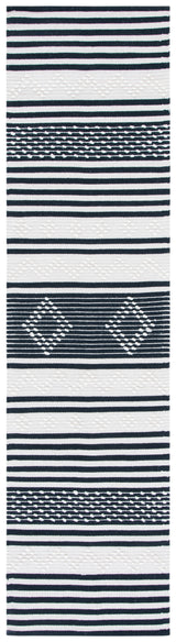 Safavieh Striped Kilim Stk511Z Black/Ivory Rugs.