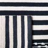 Safavieh Striped Kilim Stk511Z Black/Ivory Rugs.
