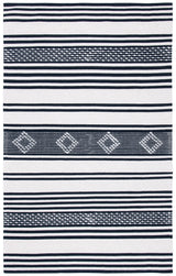 Safavieh Striped Kilim Stk511Z Black/Ivory Rugs.