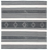 Safavieh Striped Kilim Stk511Z Black/Ivory Rugs.