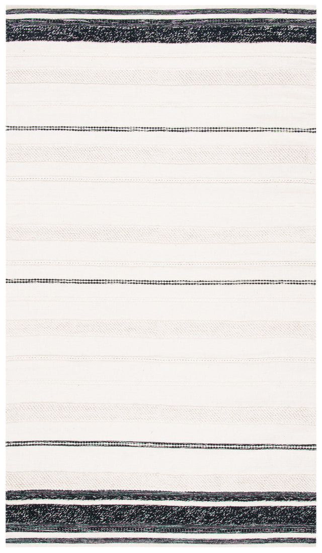 Safavieh Striped Kilim Stk512A Ivory/Black Area Rug