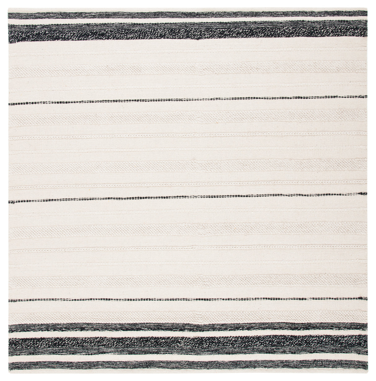 Safavieh Striped Kilim Stk512A Ivory/Black Rugs.