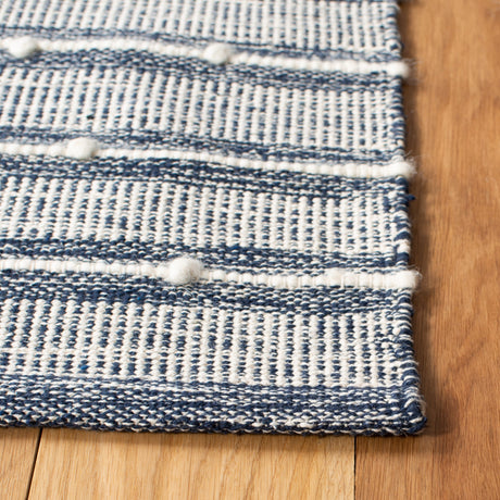 Safavieh Striped Kilim Stk513N Navy/Blue Rugs.