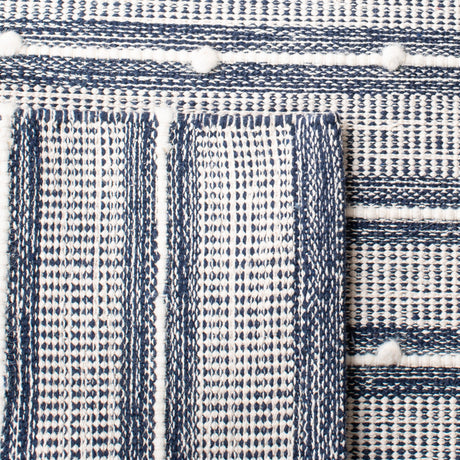 Safavieh Striped Kilim Stk513N Navy/Blue Rugs.