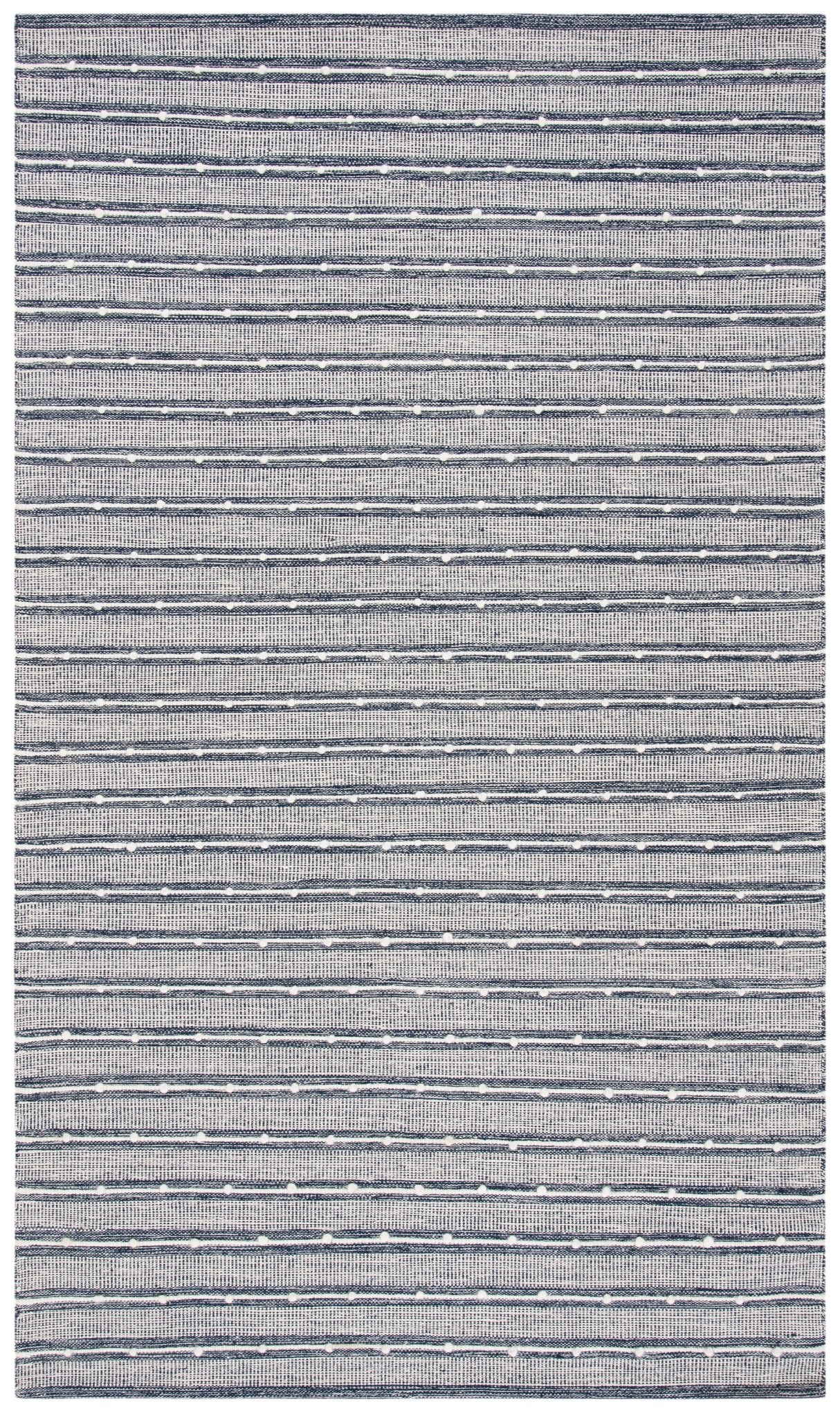 Safavieh Striped Kilim Stk513N Navy/Blue Rugs.