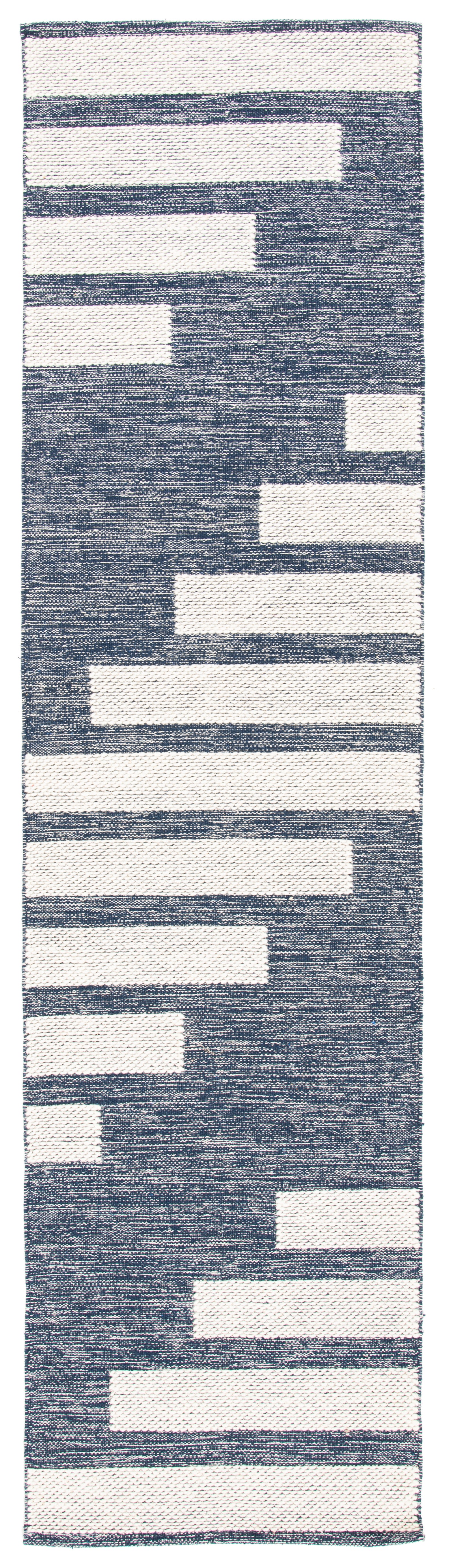 Safavieh Striped Kilim Stk514N Navy/Ivory Area Rug