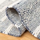 Safavieh Striped Kilim Stk515N Navy/Ivory Rugs.