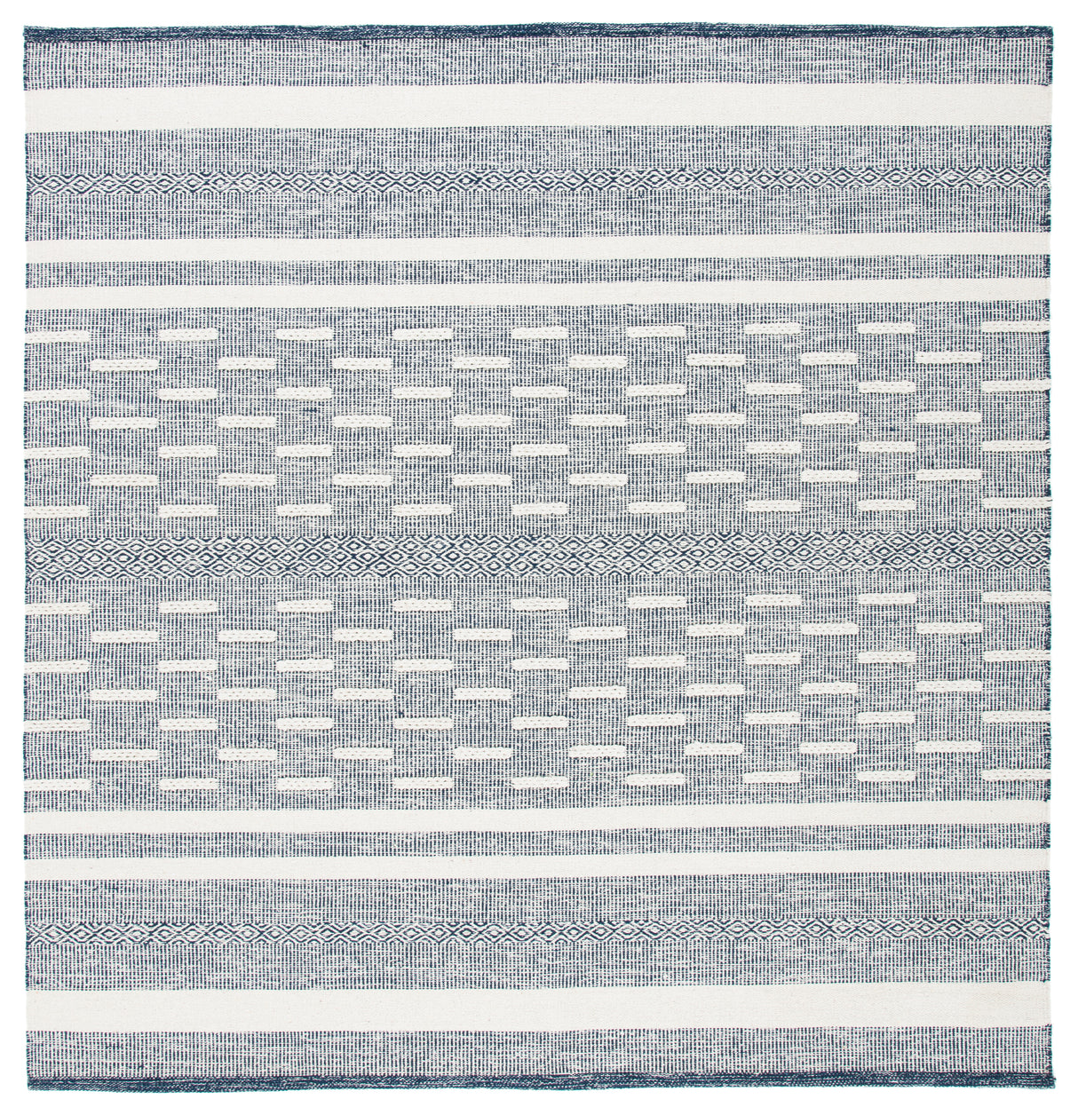 Safavieh Striped Kilim Stk515N Navy/Ivory Rugs.