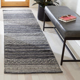 Safavieh Striped Kilim Stk516Z Black/Ivory Rugs.