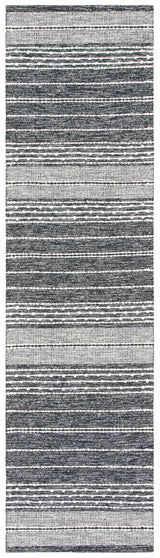 Safavieh Striped Kilim Stk516Z Black/Ivory Rugs.
