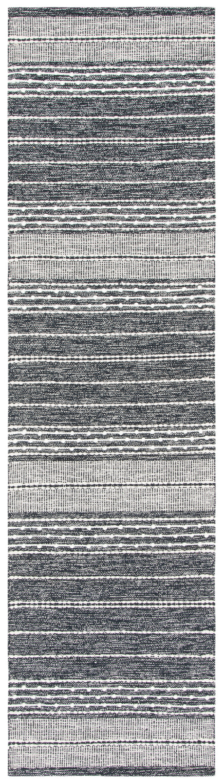 Safavieh Striped Kilim Stk516Z Black/Ivory Area Rug