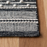 Safavieh Striped Kilim Stk516Z Black/Ivory Rugs.