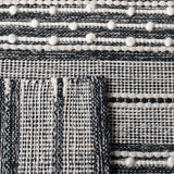 Safavieh Striped Kilim Stk516Z Black/Ivory Rugs.