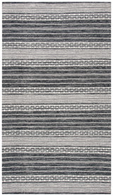 Safavieh Striped Kilim Stk516Z Black/Ivory Rugs.