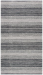 Safavieh Striped Kilim Stk516Z Black/Ivory Area Rug