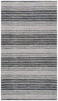 Safavieh Striped Kilim Stk516Z Black/Ivory Area Rug