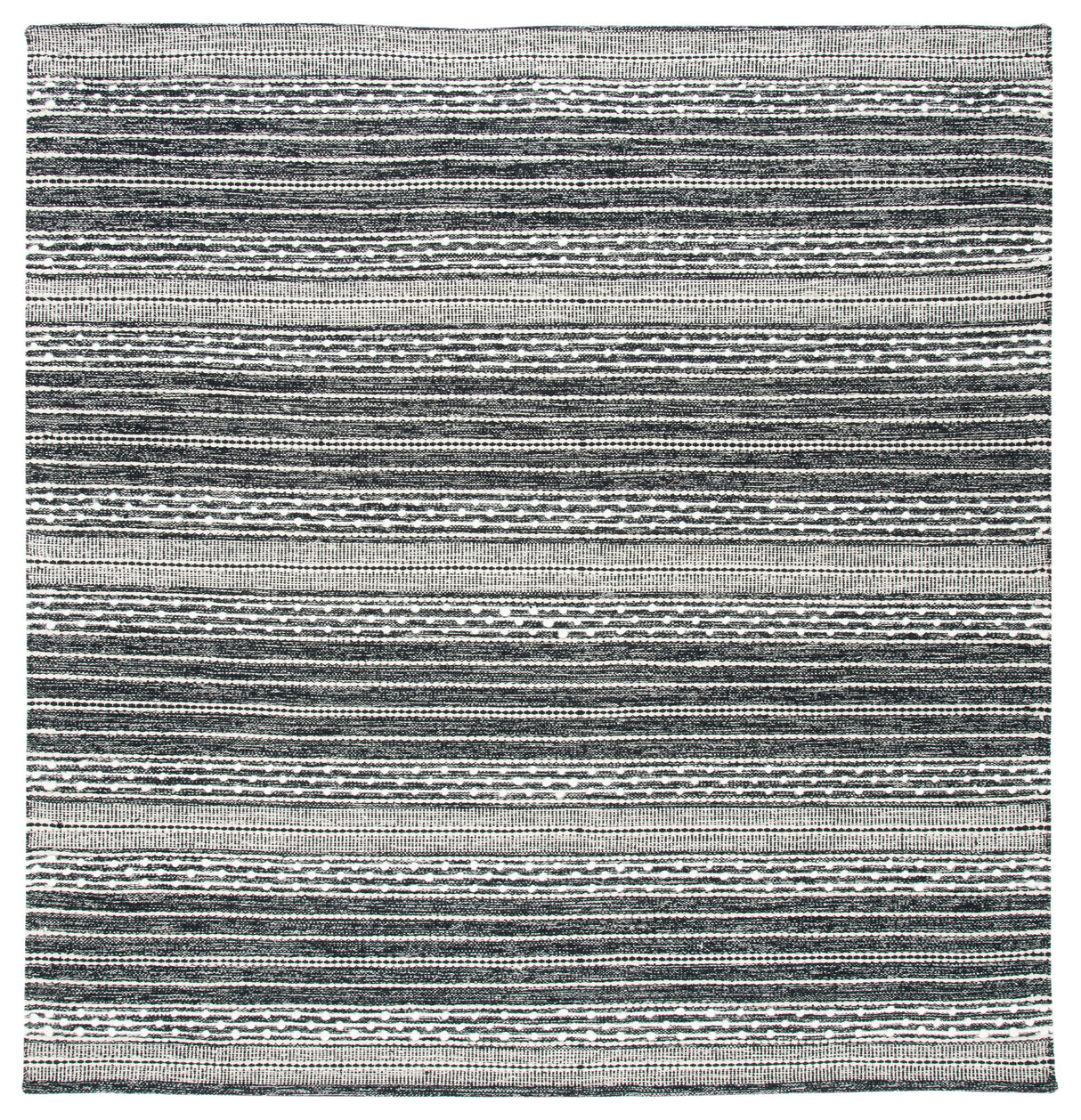Safavieh Striped Kilim Stk516Z Black/Ivory Rugs.