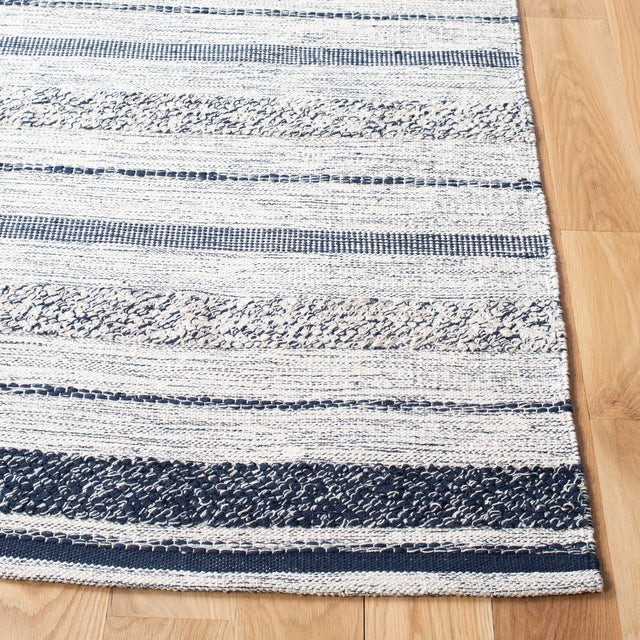 Safavieh Striped Kilim Stk517A Ivory/Navy Rugs.