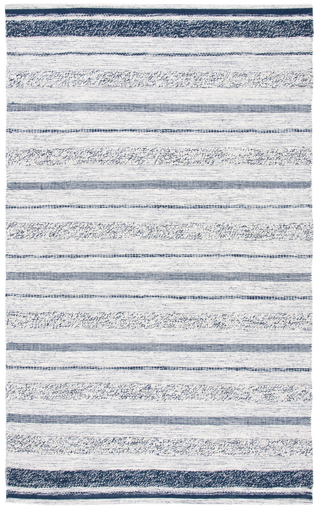 Safavieh Striped Kilim Stk517A Ivory/Navy Rugs.
