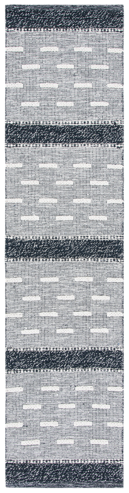 Safavieh Striped Kilim Stk518Z Black/Ivory Area Rug