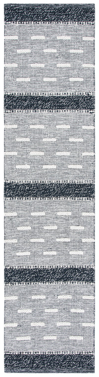 Safavieh Striped Kilim Stk518Z Black/Ivory Area Rug