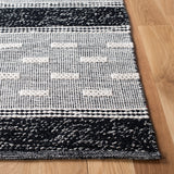 Safavieh Striped Kilim Stk518Z Black/Ivory Rugs.