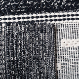 Safavieh Striped Kilim Stk518Z Black/Ivory Rugs.